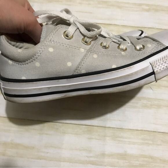 Converse Gray Polka Dot Low‎ Top Lace Up Sneakers Shoes Women’s Size 6 - Picture 7 of 7